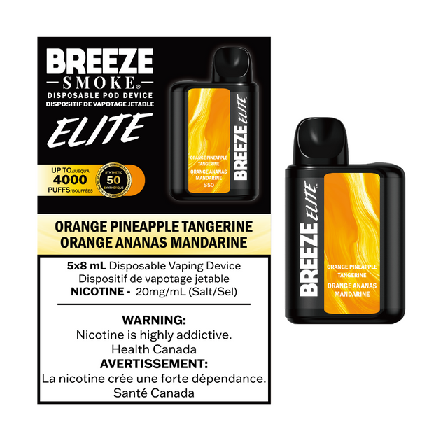 Breeze Elite Disposable Vape - Orange Pineapple Tangerine - 4000 Puffs | Vape4change Breeze Elite Disposable Vape - Orange Pineapple Tangerine - 4000 Puffs | Vape4change