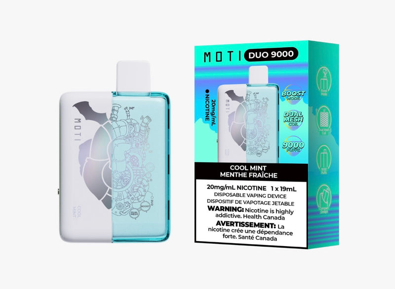 Moti Duo 9000 Puffs Disposable Vape - Cool Mint