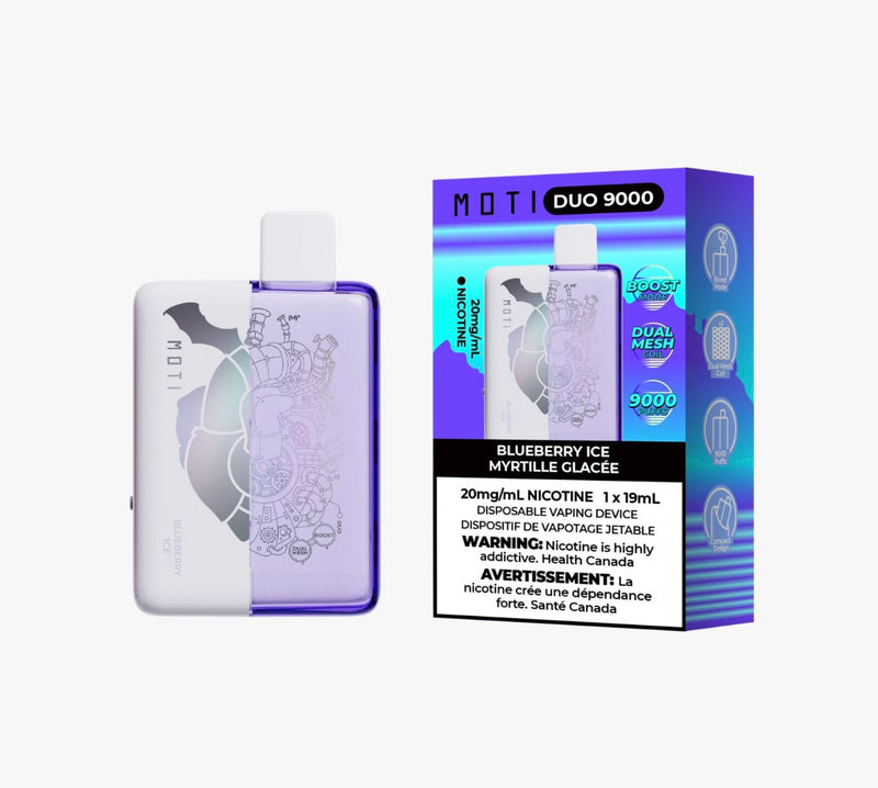Moti Duo 9000 Puffs Disposable Vape - Blueberry Ice