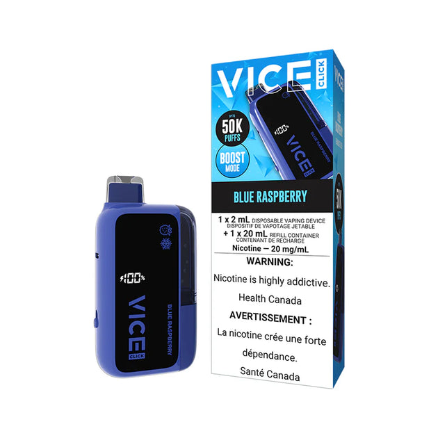 blue raspberry nicotine vape Vice Click Disposable - 50,000 Puffs - Replacement Coils Flavor:Cherry Lemon IVG 2400 Rechargeable Vape
