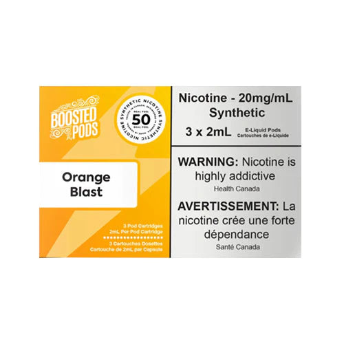 Boosted pods STLTH Compatible - Orange Blast - 50MG HIT - Synthetic Nicotine