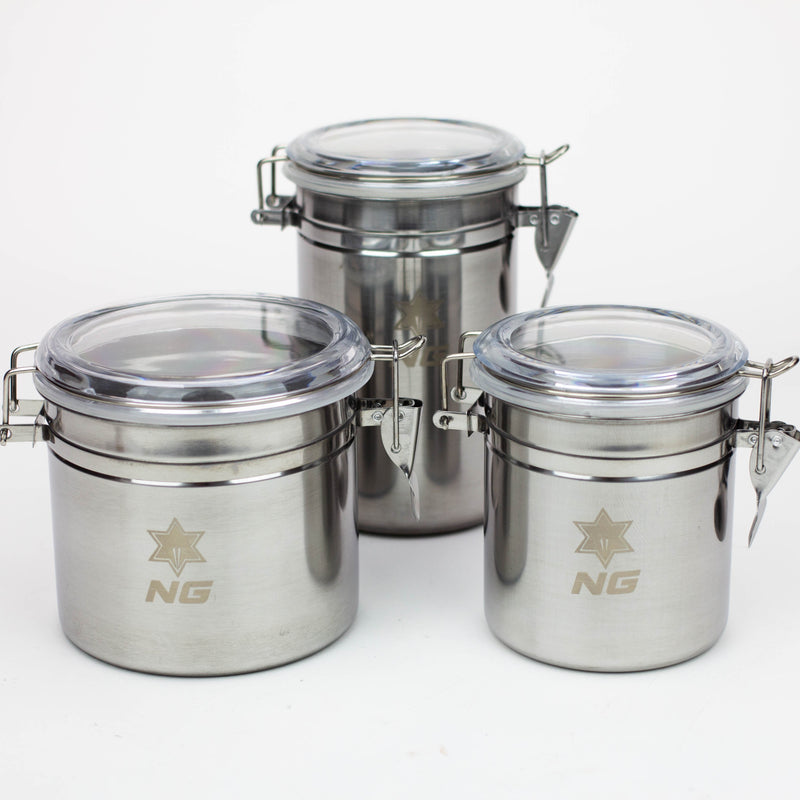 NG - Stainless Metal Canister Storage Small(4x4) Vape4change Vape Shop Near Me 