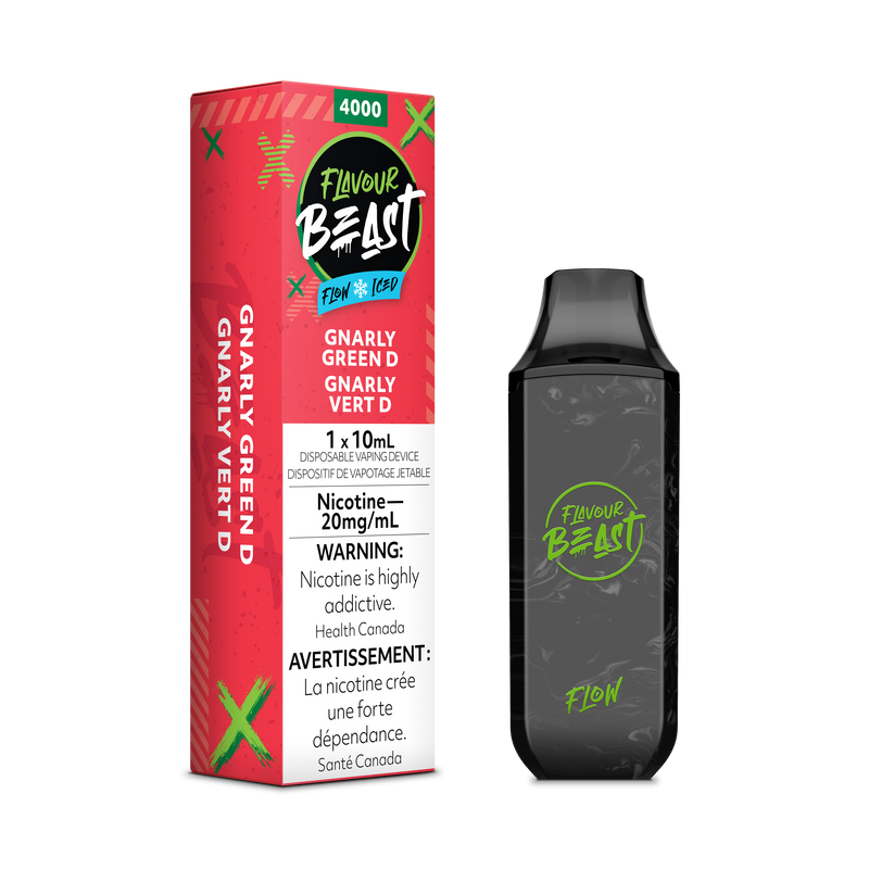 Flavour Beast Flow Rechargeable Disposable 4000 Puffs - Gnarly Green - Vape4change