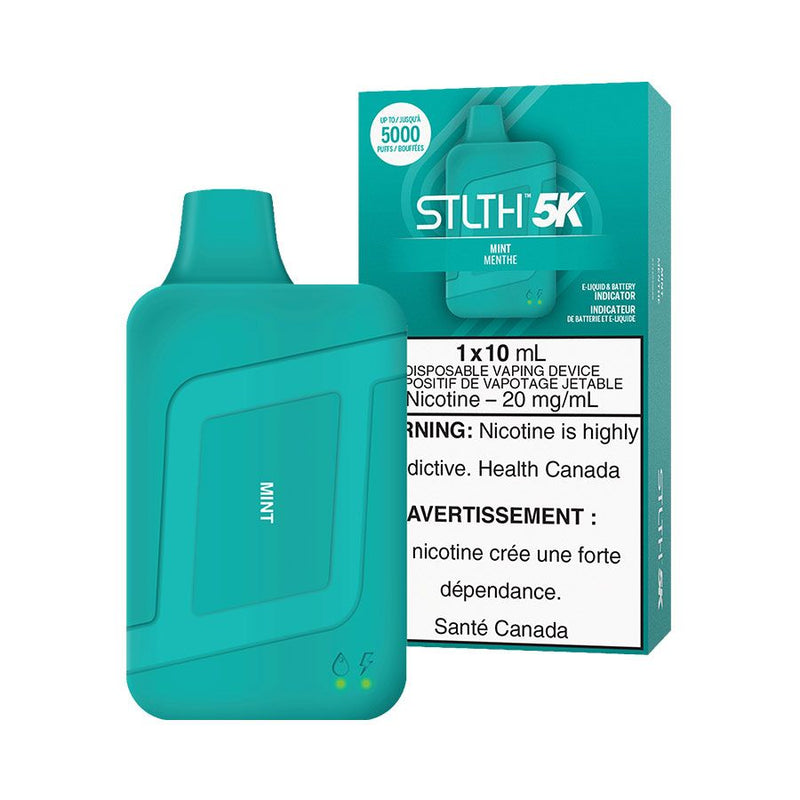 STLTH 5K Disposable Vape - Rechargeable - Mint - 5000 Puffs - Vape4change