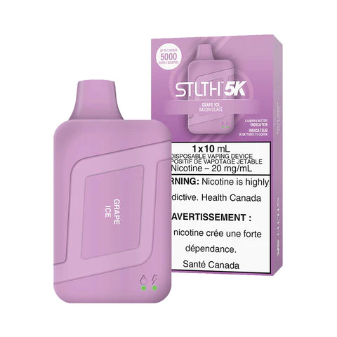 STLTH 5K Disposable Vape - Rechargeable - Grape Ice - 5000 Puffs - Vape4change