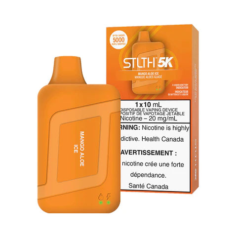 STLTH 5K Disposable Vape - Rechargeable - Mango Aloe Ice - 5000 Puffs - Vape4change