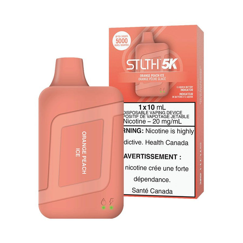 STLTH 5K Disposable Vape - Rechargeable - Orange Peach Ice - 5000 Puffs - Vape4change