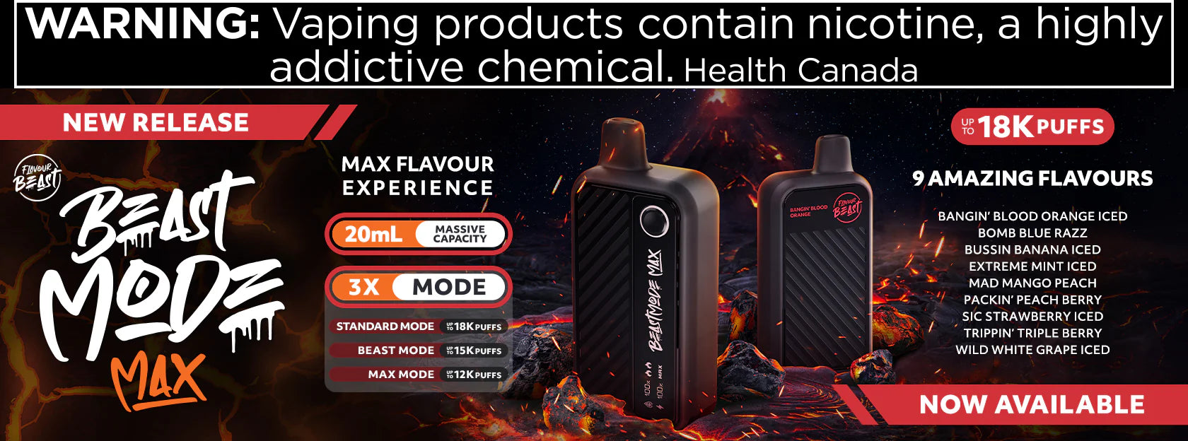 Discover the Ultimate Vaping Experience with Flavour Beast Mode Max 18 |  Vape4change