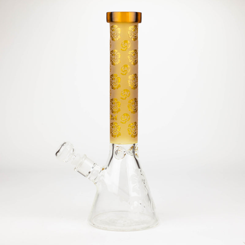 COBRA | 14" sandblasted geometric graphic 7 mm glass bong [YK07]_0