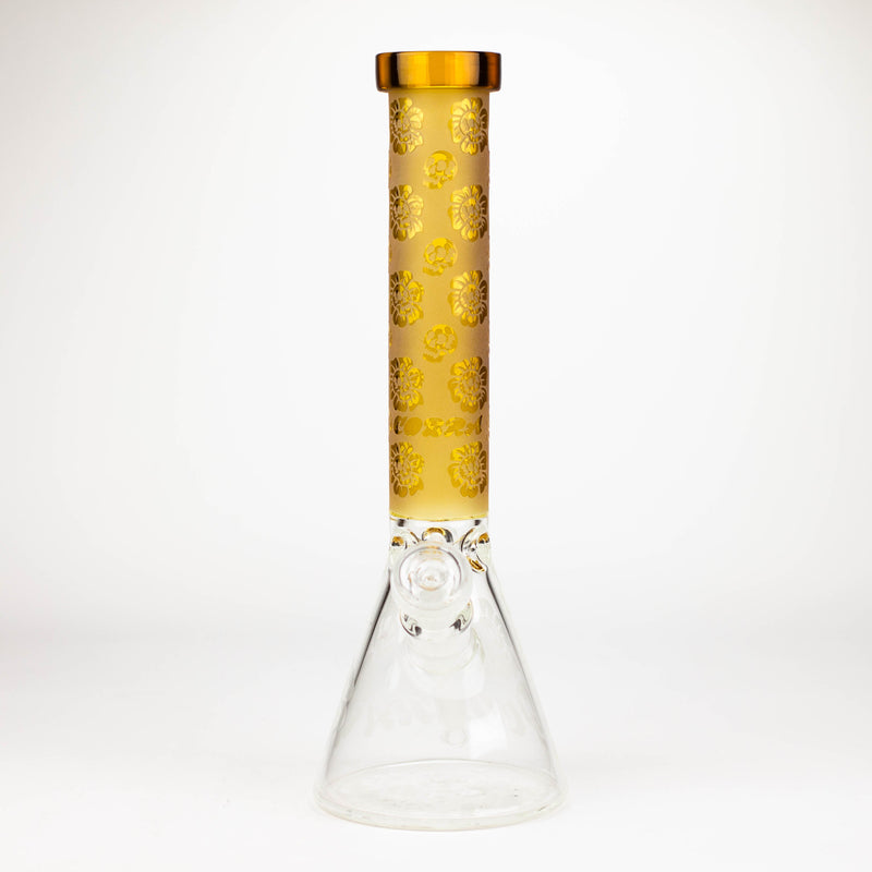 COBRA | 14" sandblasted geometric graphic 7 mm glass bong [YK07]_0