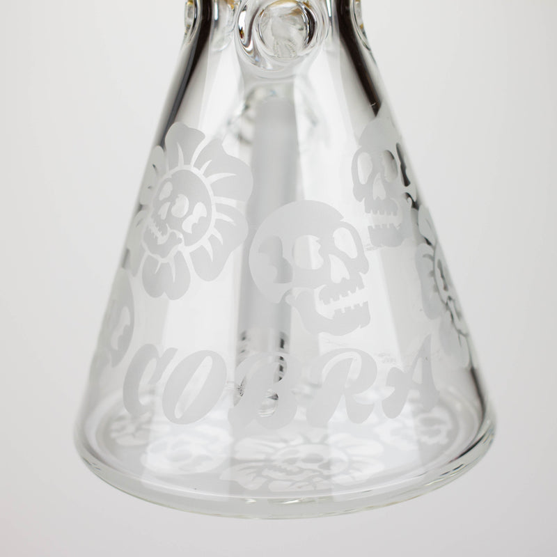 COBRA | 14" sandblasted geometric graphic 7 mm glass bong [YK07]_0