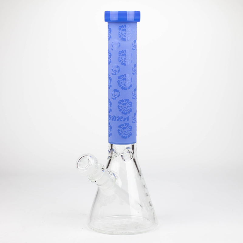 COBRA | 14" sandblasted geometric graphic 7 mm glass bong [YK07]_0