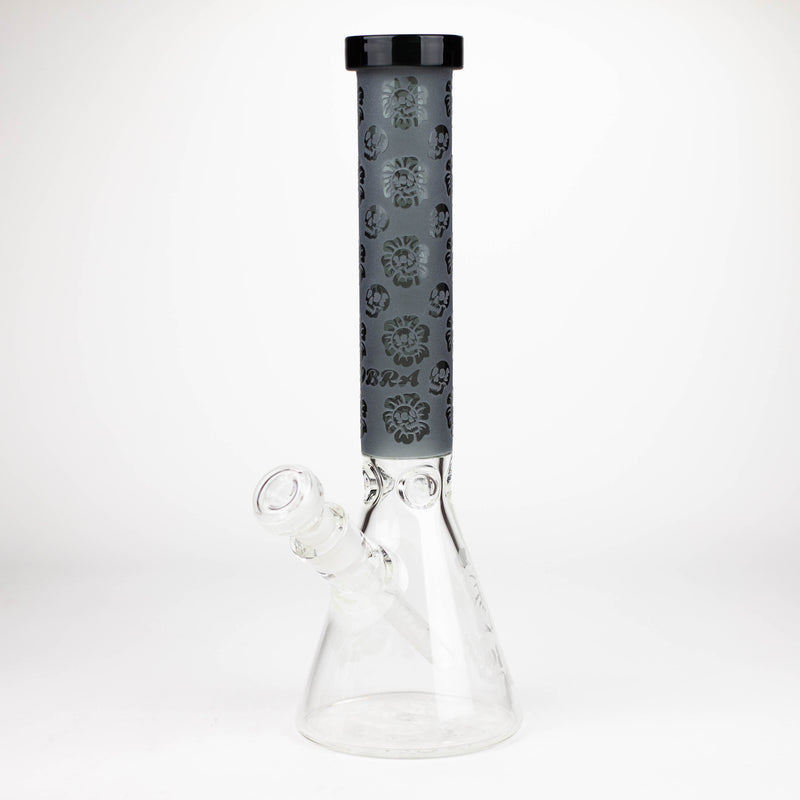 COBRA | 14" sandblasted geometric graphic 7 mm glass bong [YK07]_0