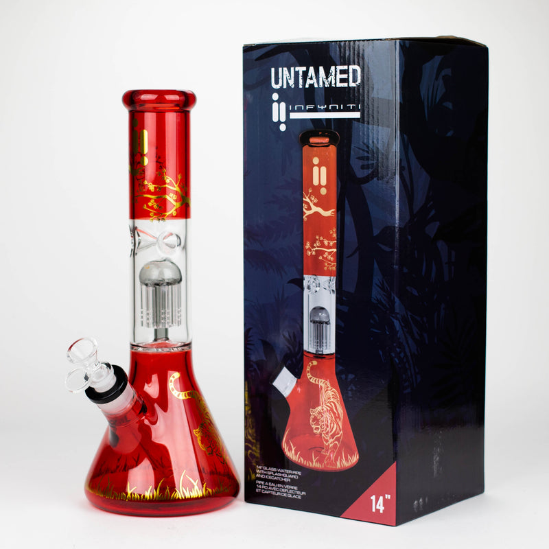 Infyniti | Untamed 14" 7 mm classic beaker water bong - Tiger [GP2019]_0