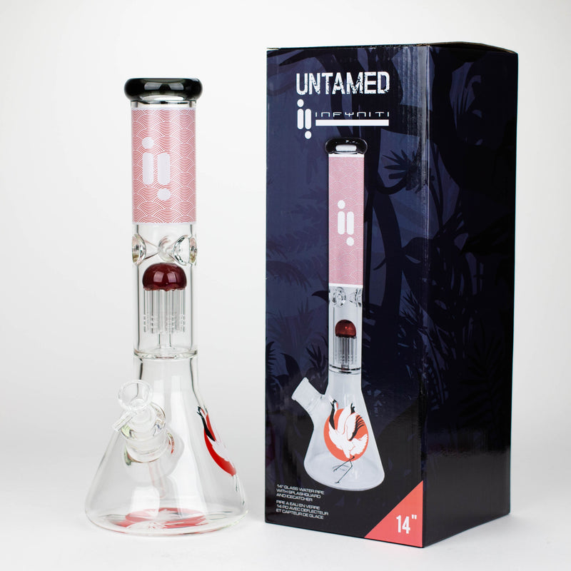 Infyniti | Untamed 14" 7 mm classic beaker water bong - Crane [GP2020]_0