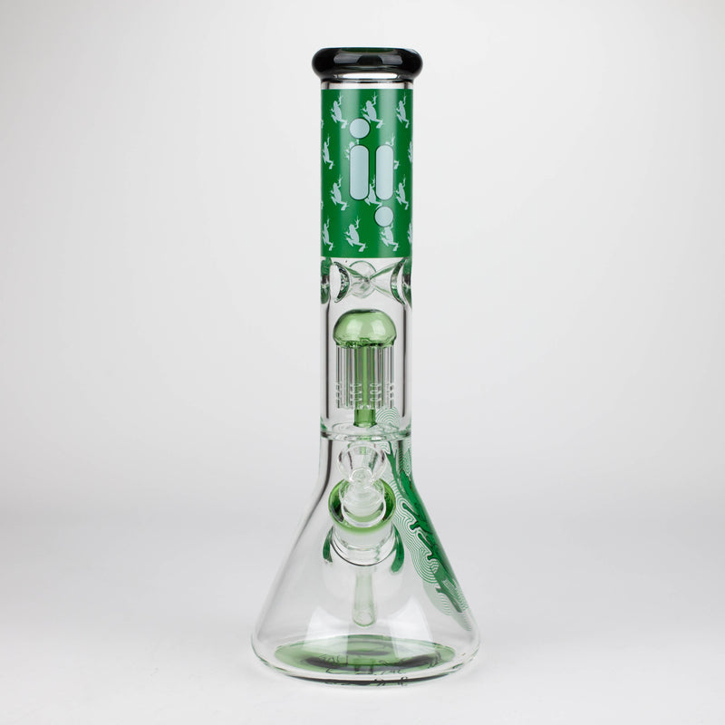 Infyniti | Untamed 14" 7 mm classic beaker water bong - Green Frog [GP2015]_0