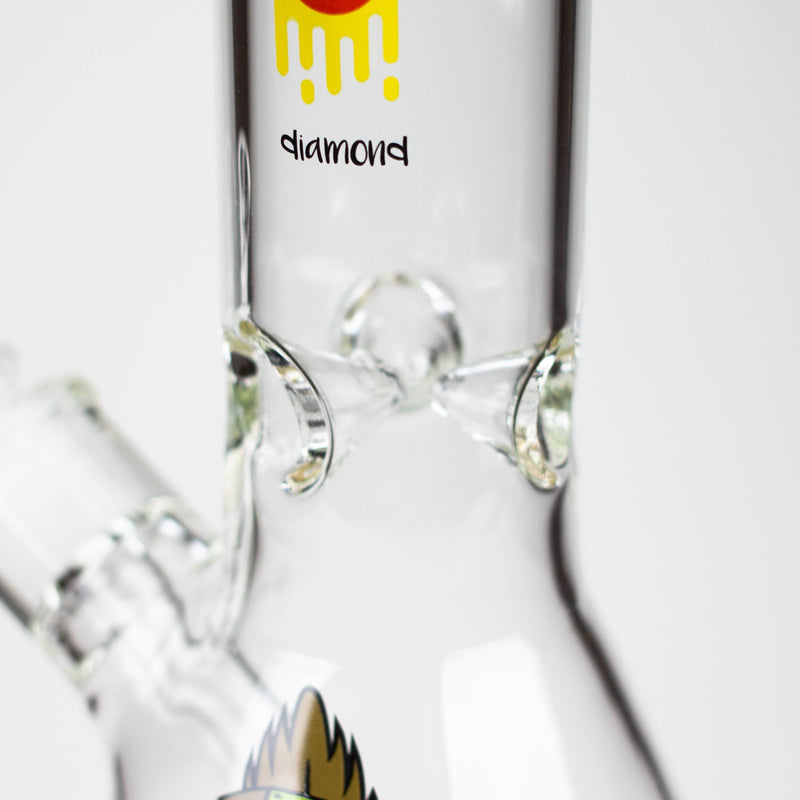 diamond | 14" Crypto Beaker Glass water Bong_0