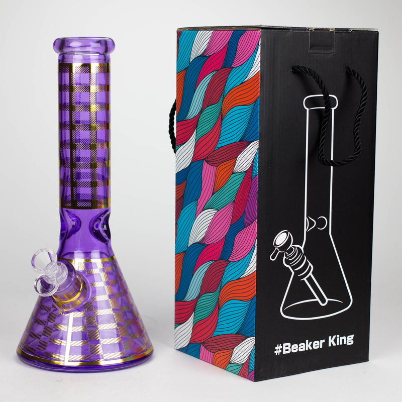 12.5" Soft glass 7mm beaker water bong [M12009A]_0