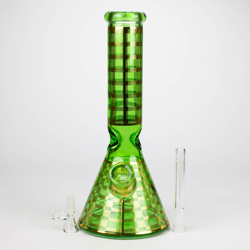 12.5" Soft glass 7mm beaker water bong [M12009A]_0