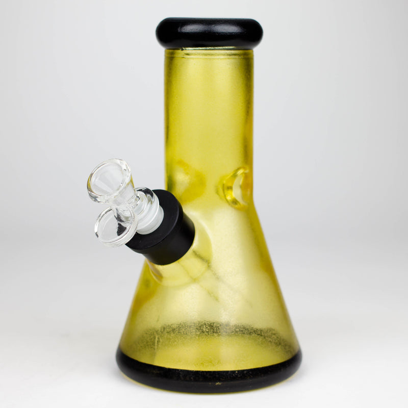 8" Soft glass 7mm beaker water bong [M08001]_0