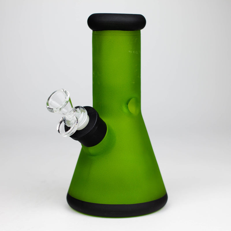 8" Soft glass 7mm beaker water bong [M08001]_0