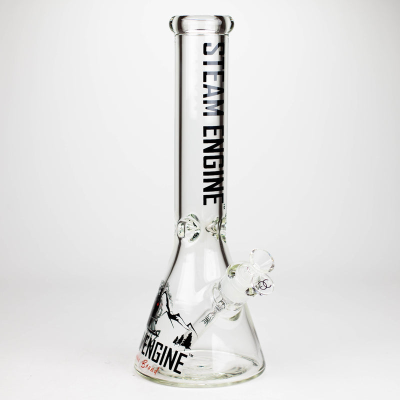 Steam Engine™ | 14 Inch 7mm glass bong with stickers by golden crown_0