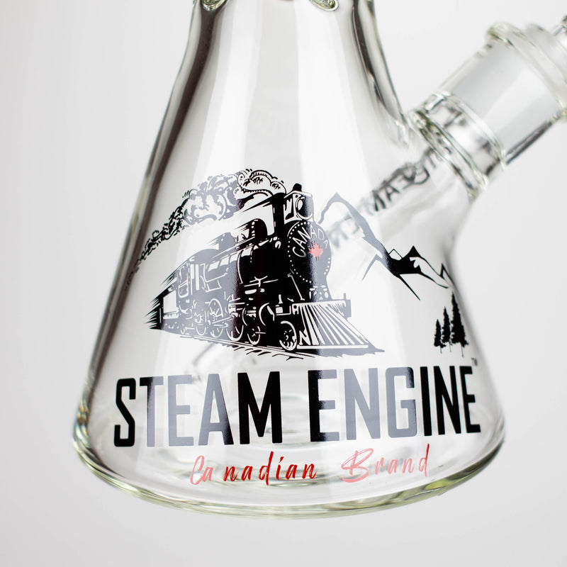 Steam Engine™ | 14 Inch 7mm glass bong with stickers by golden crown_0