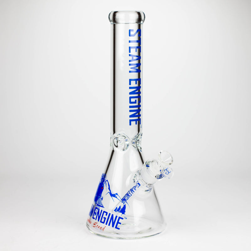 Steam Engine™ | 14 Inch 7mm glass bong with stickers by golden crown_0