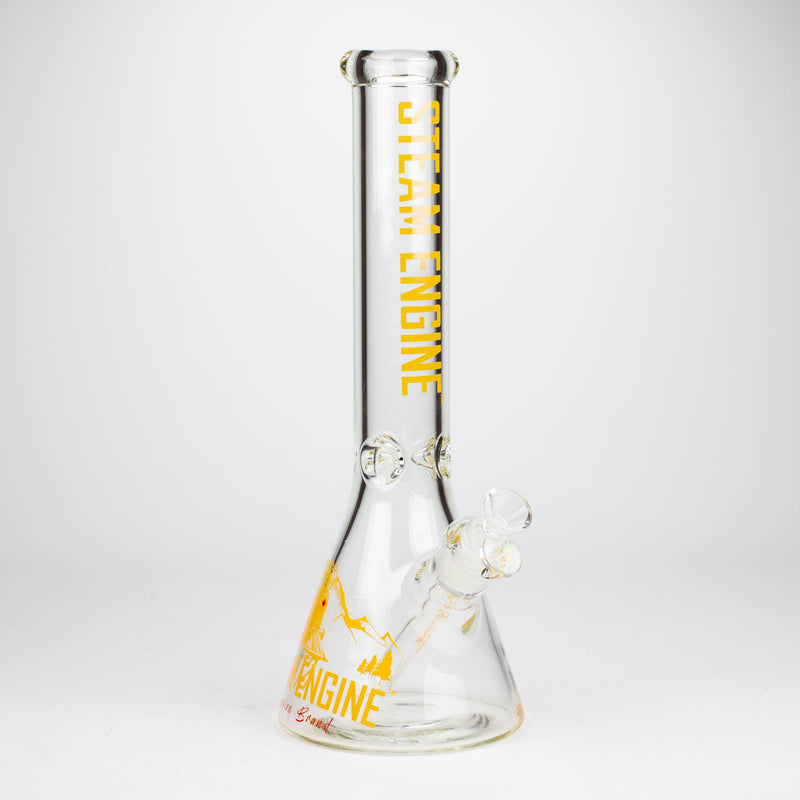 Steam Engine™ | 14 Inch 7mm glass bong with stickers by golden crown_0