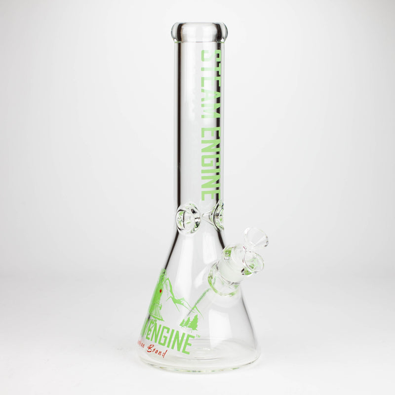 Steam Engine™ | 14 Inch 7mm glass bong with stickers by golden crown_0