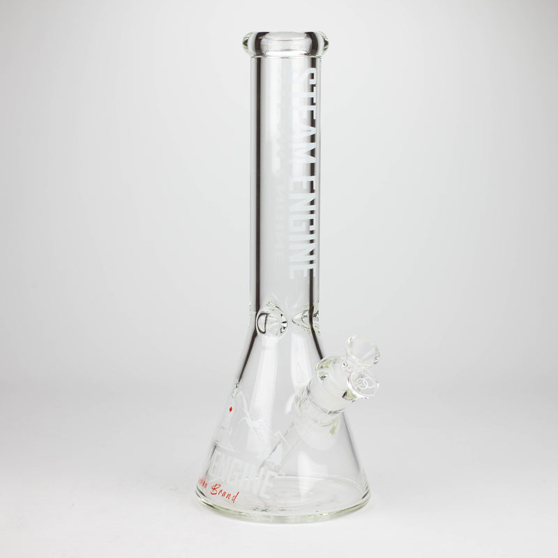 Steam Engine™ | 14 Inch 7mm glass bong with stickers by golden crown_0