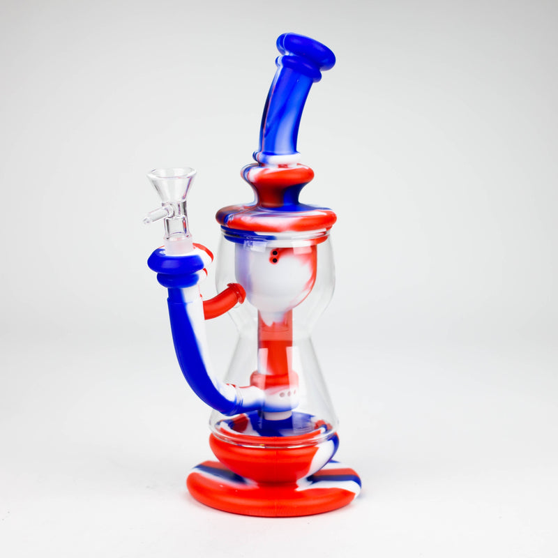 9.8" Silicone+Glass bong-Assorted [007B]_0