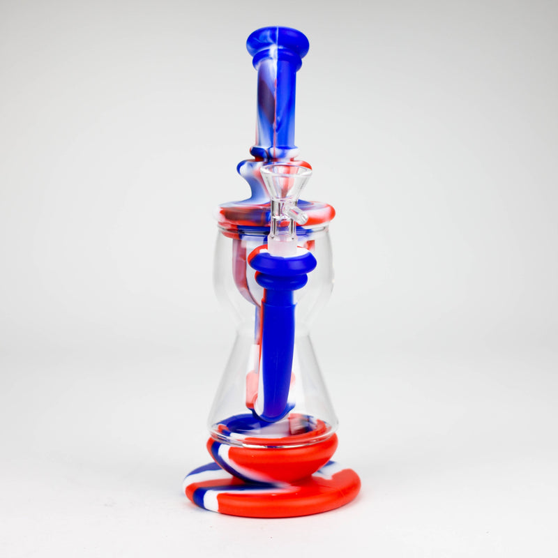 9.8" Silicone+Glass bong-Assorted [007B]_0