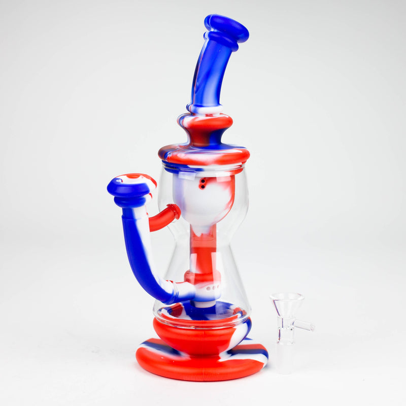 9.8" Silicone+Glass bong-Assorted [007B]_0