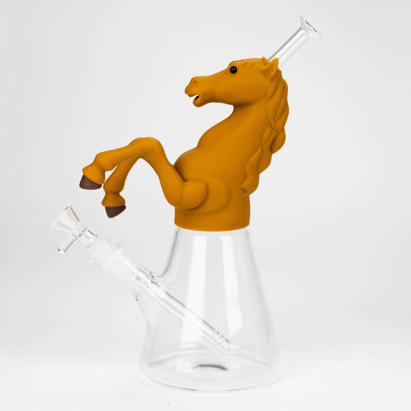 10.5" Wild horse glass water pipe-Assorted [H372]_0