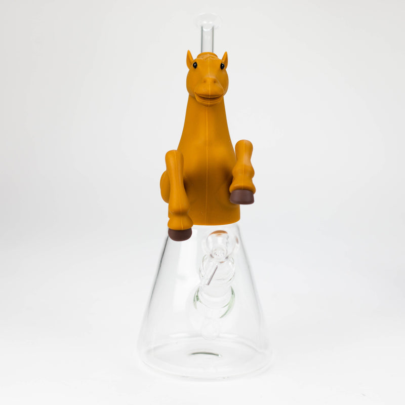 10.5" Wild horse glass water pipe-Assorted [H372]_0