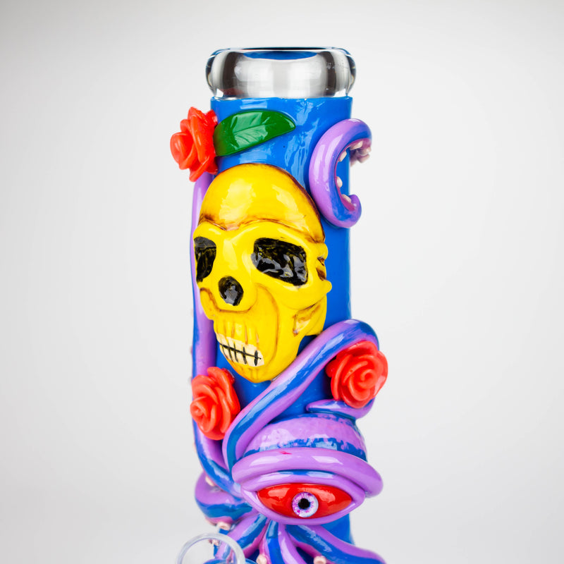 13" Resin 3D Octo-Skull  glass beaker  [DY526]_0