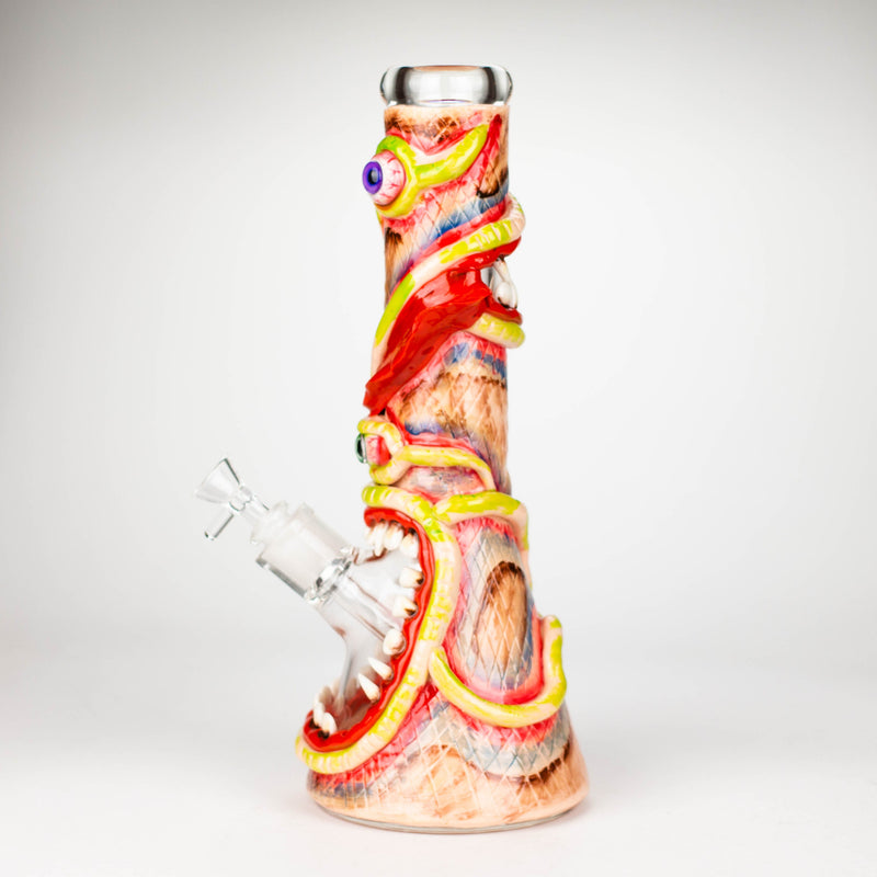 13" Resin 3D artwork 7mm glass beaker water bong [DY525]_0