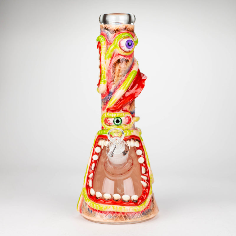 13" Resin 3D artwork 7mm glass beaker water bong [DY525]_0