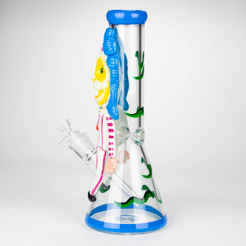 13" Resin 3D artwork 7mm Clown glass beaker  [DY511]_0