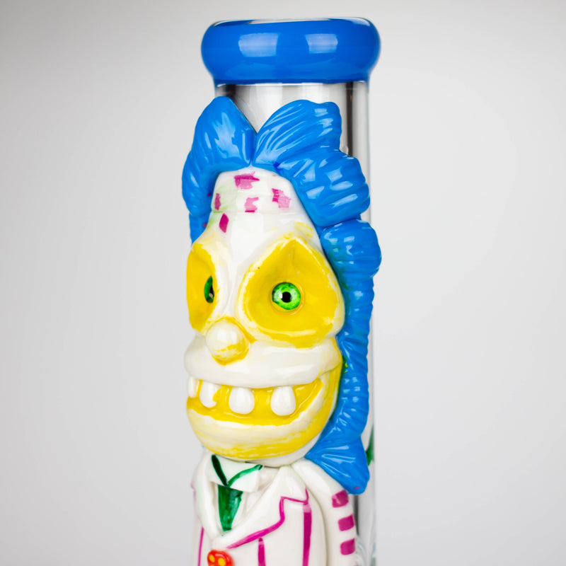 13" Resin 3D artwork 7mm Clown glass beaker  [DY511]_0