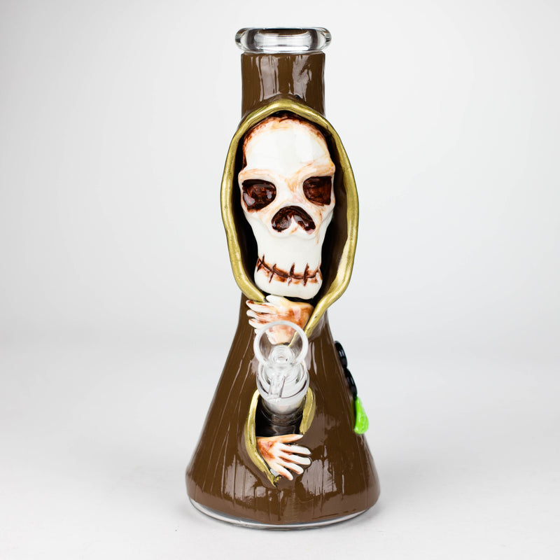 10" Resin 3D artwork Skull glass beaker [DY404]_0