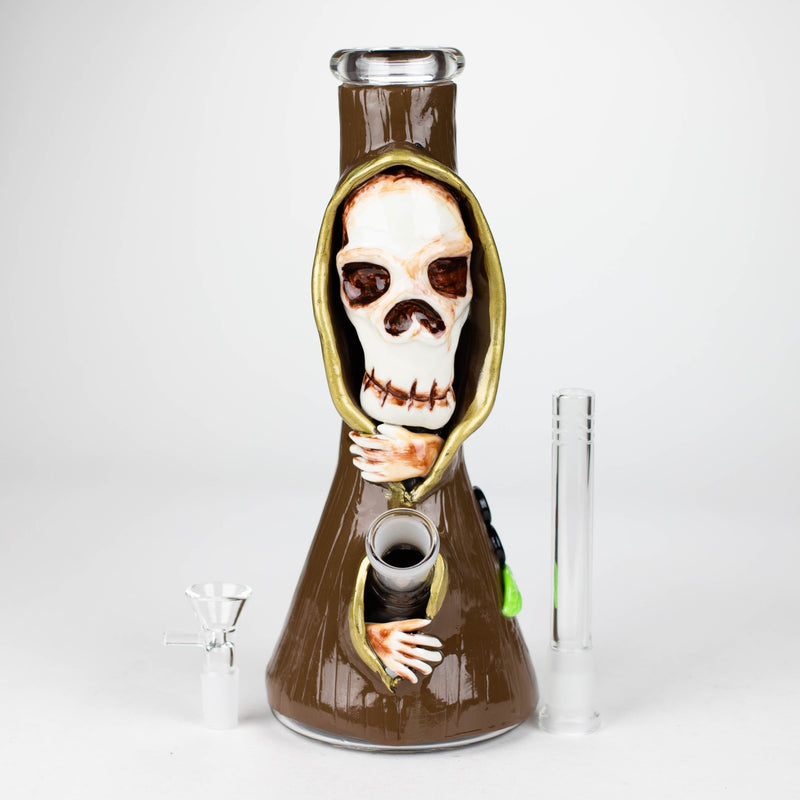 10" Resin 3D artwork Skull glass beaker [DY404]_0