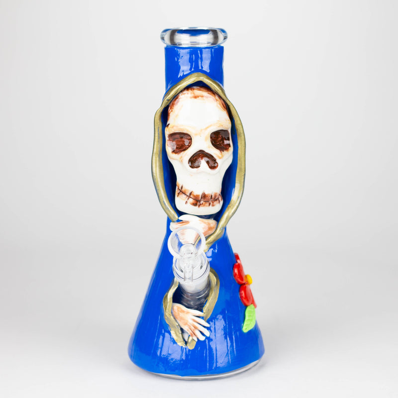 10" Resin 3D artwork Skull glass beaker [DY404]_0