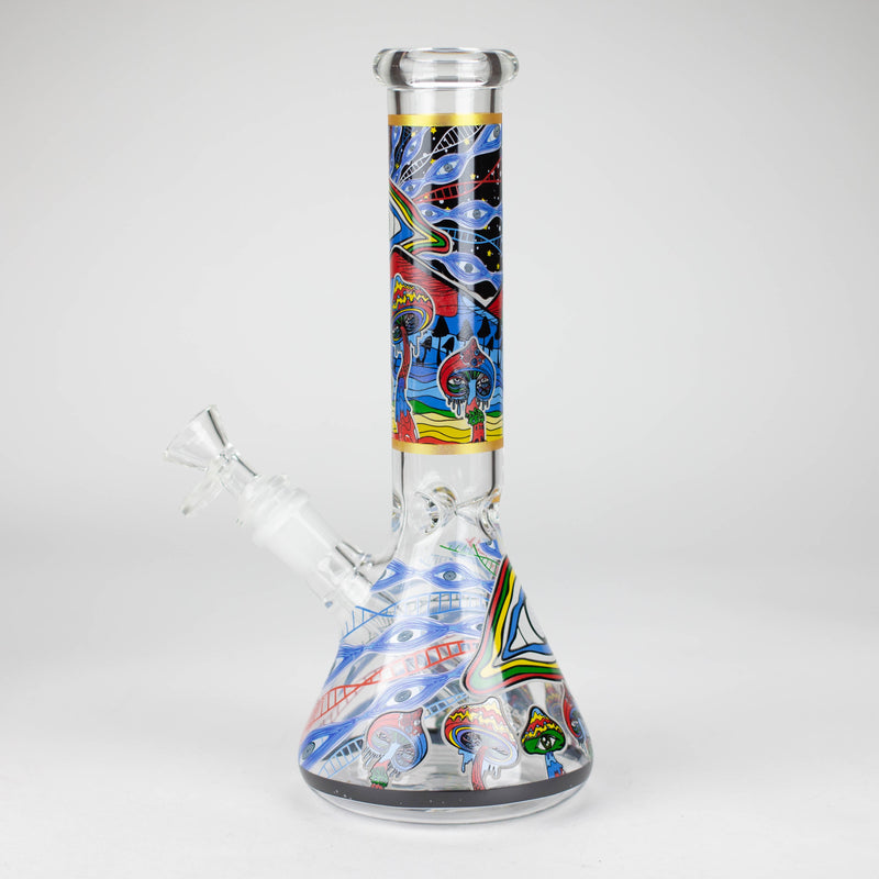 10" Glass Bong With Eye Design_0