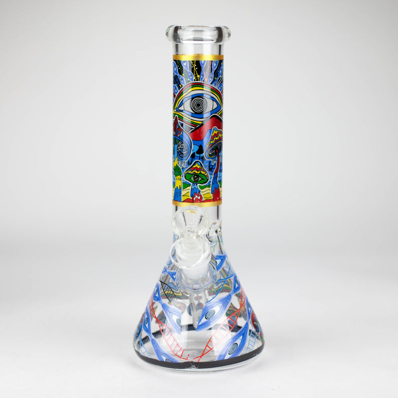 10" Glass Bong With Eye Design_0