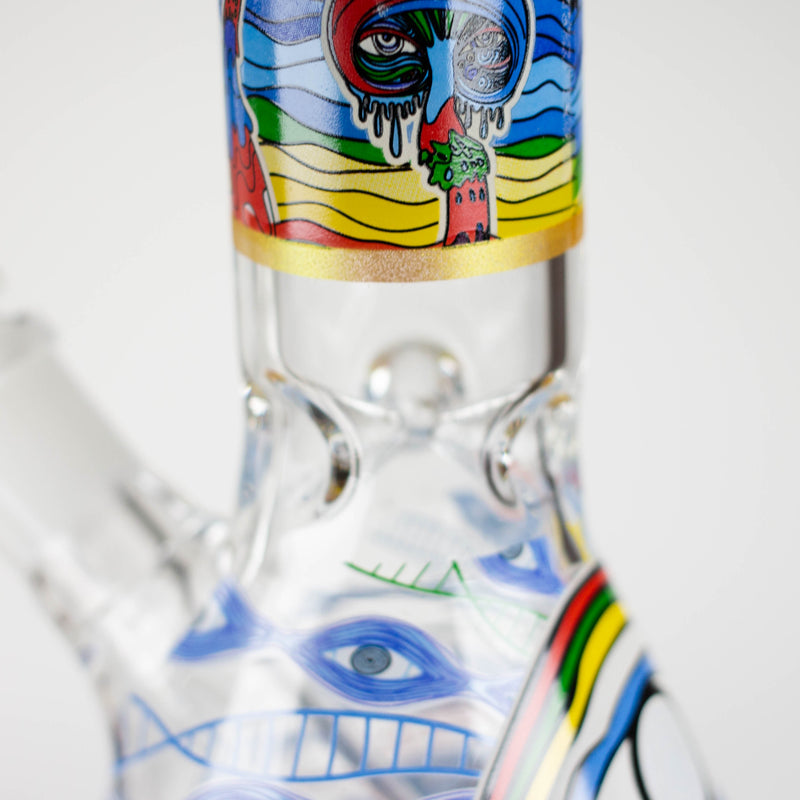 10" Glass Bong With Eye Design_0