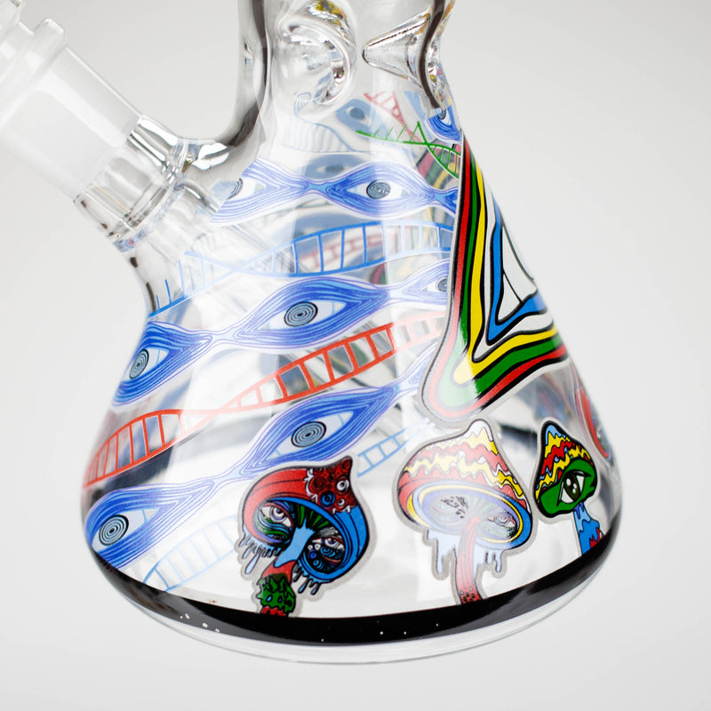 10" Glass Bong With Eye Design_0