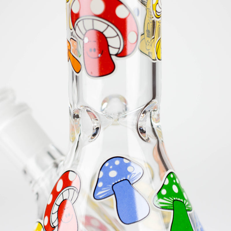 10" Glass Bong With Cartoon Design_0