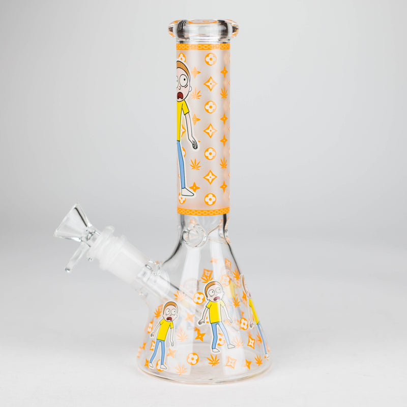 8" Glow In The Dark 4mm glass bong_0